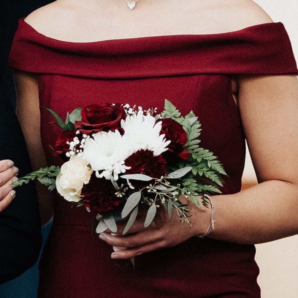 Deep Red Bridesmaids Dress